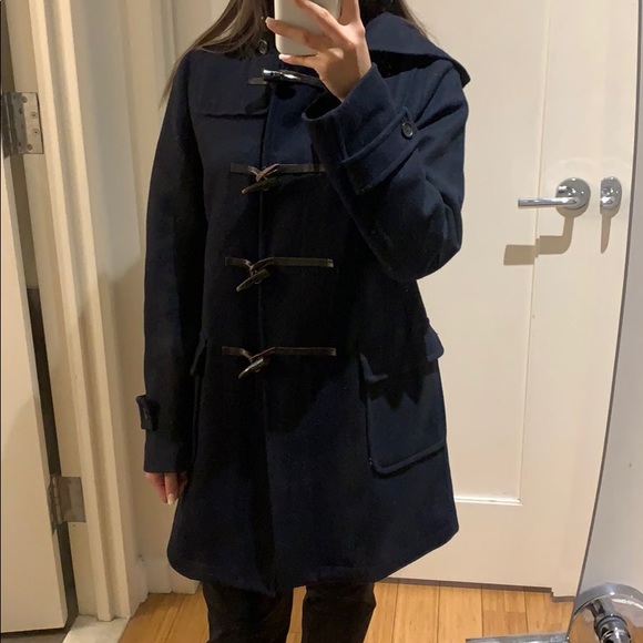 navy wool duffle coat